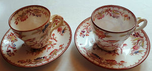 Cups and saucers Minton type n° 252
