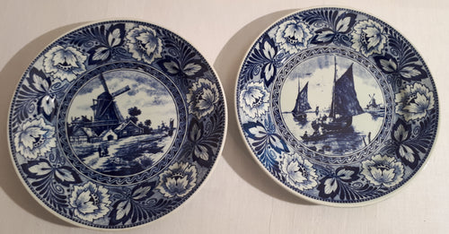 Blue decorative plates
