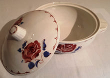 Soup tureen rose and blue