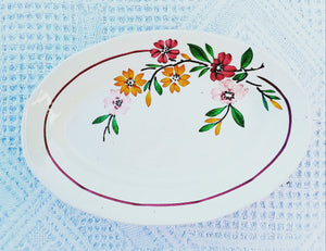 Bucolic flowers pickle dish