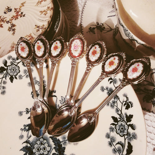 Rare spoons with medallion
